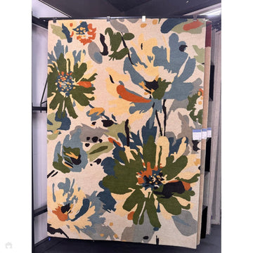 Reef RF11 Floral Modern Floral Abstract Hand-Woven Wool Green/Cream/Yellow/Blue/Multicolour Rug-Asiatic Carpets-Rug Love - The Most Loved Rug Store